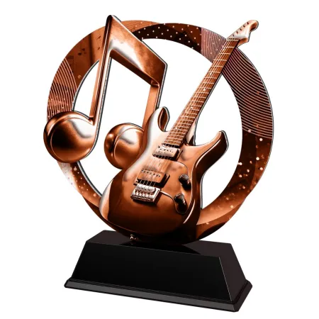 Kovová trofej SAM02M28 | Hudba Výška cm: 13, Barva: bronz