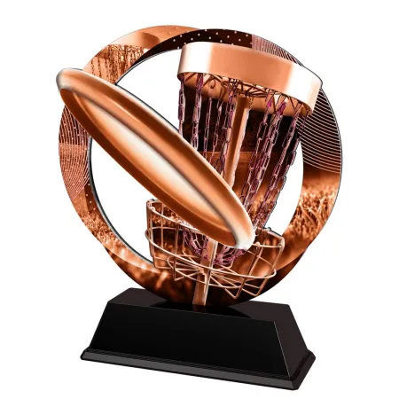 Kovová trofej SAM02M30 | Discgolf Výška cm: 13, Barva: bronz
