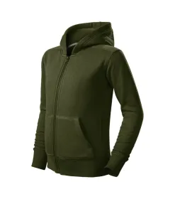 Mikina dětská Trendy Zipper 412 - 134 cm/8 let - military