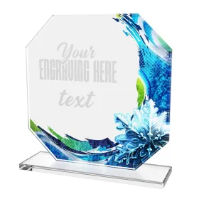 Skleněná trofej CR2024302M53 | Zima Výška cm: 13, BRONZ