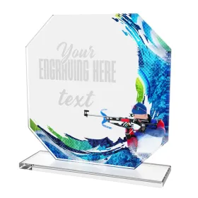 Skleněná trofej CR2024302M61 | Biatlon Výška cm: 13, BRONZ