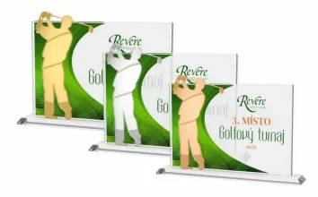 Skleněná trofej CR21001M02 | Golf Výška cm: 16