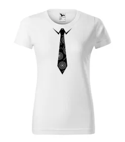 Tričko dámské s potiskem DARTS TIE - white XXL