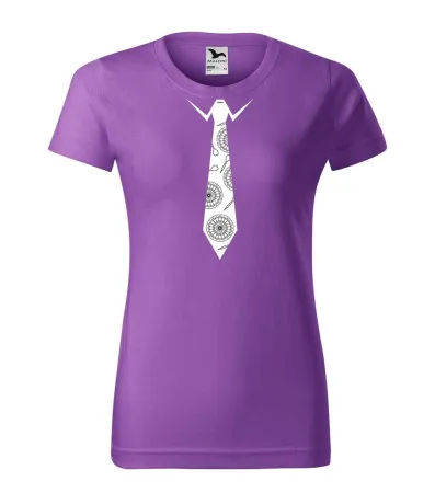 Tričko dámské s potiskem DARTS TIE - purple M
