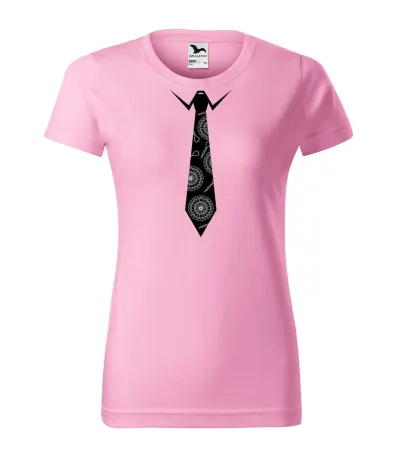 Tričko dámské s potiskem DARTS TIE - pink L