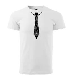 Tričko pánské s potiskem DARTS TIE - white L