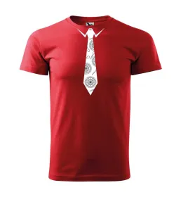 Tričko pánské s potiskem DARTS TIE - red XS