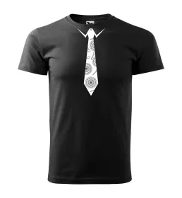Tričko pánské s potiskem DARTS TIE - black XS