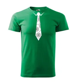 Tričko pánské s potiskem DARTS TIE - green XS