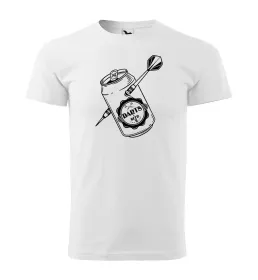 Tričko pánské s potiskem DARTS BEER - white XS