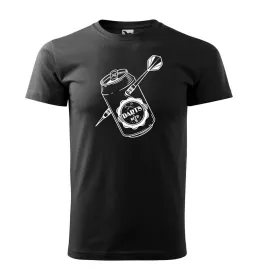 Tričko pánské s potiskem DARTS BEER - black XS