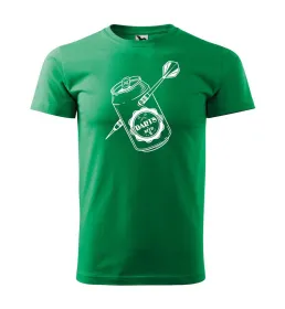 Tričko pánské s potiskem DARTS BEER - green XS