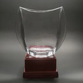 Skleněná trofej Bohemia ORBIT 255 na podstavci