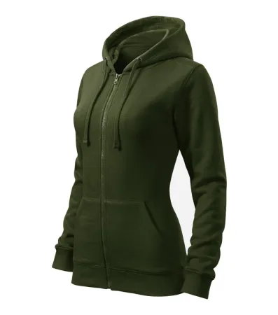 Mikina dámská Trendy Zipper 411 - L - military