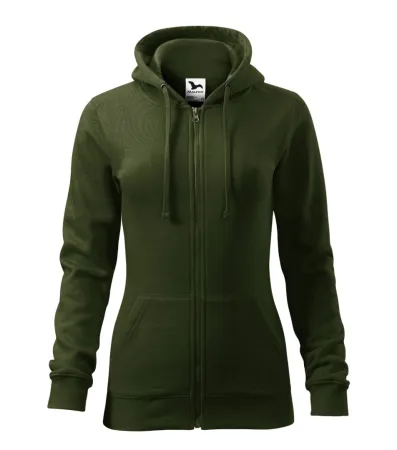 Mikina dámská Trendy Zipper 411 - L - military