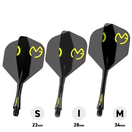 Winmau Letky Fusion MvG - No2 - black & green - short