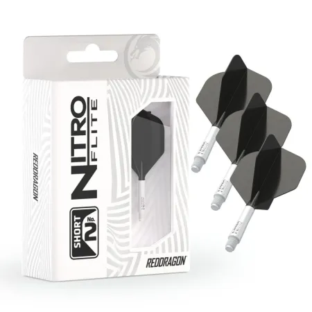 Red Dragon Letky Nitro Flite - No2 - white & black - short