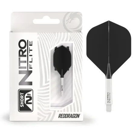 Red Dragon Letky Nitro Flite - No2 - white & black - short