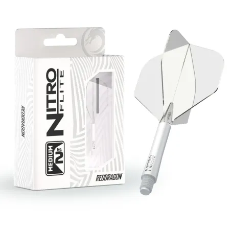 Red Dragon Letky Nitro Flite - No2 - white & clear - medium