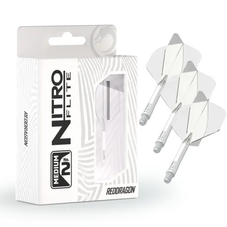 Red Dragon Letky Nitro Flite - No2 - white & clear - medium