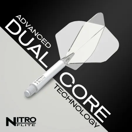Red Dragon Letky Nitro Flite - No2 - white & clear - medium