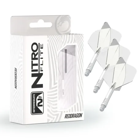 Red Dragon Letky Nitro Flite - No2 - white & clear - midi