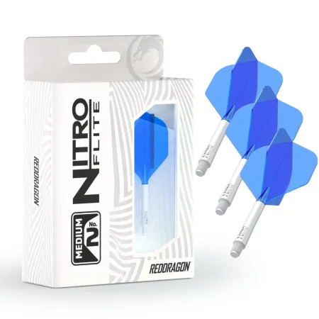Red Dragon Letky Nitro Flite - No2 - white & blue - medium
