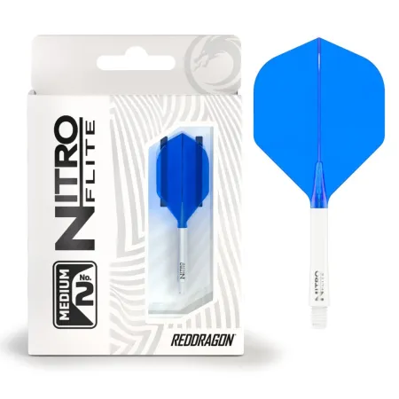 Red Dragon Letky Nitro Flite - No2 - white & blue - medium