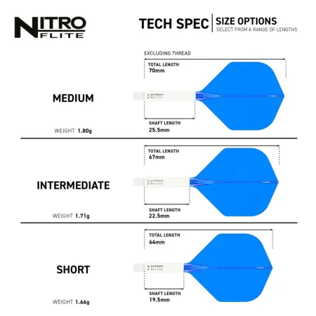 Red Dragon Letky Nitro Flite - No2 - white & blue - medium
