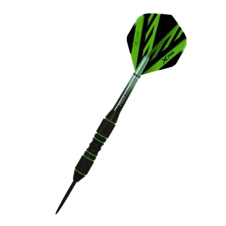 XQMax Darts Šipky Steel Black Coated - Green - 23g