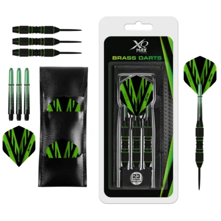 XQMax Darts Šipky Steel Black Coated - Green - 23g