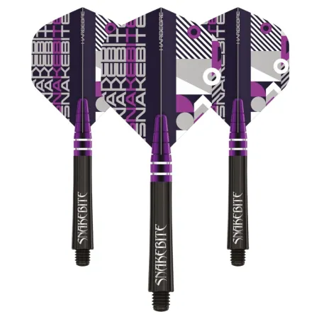Red Dragon Sada letek a násadek - Peter Wright Snakebite Combo - Purple - X0661