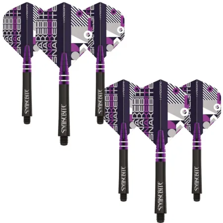 Red Dragon Sada letek a násadek - Peter Wright Snakebite Combo - Purple - X0661
