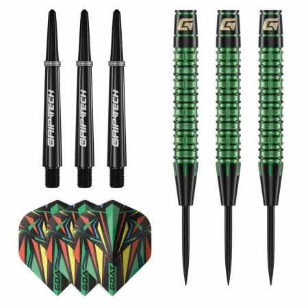 Goat Šipky Steel Athlete - Brass - Green - 10g