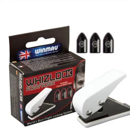 Winmau Whizlock Flight Punch & Shaft Caps - Děrovačka a krytky násadek