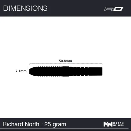 Red Dragon Šipky Steel Richard North - 25g - výprodej - poslední kus
