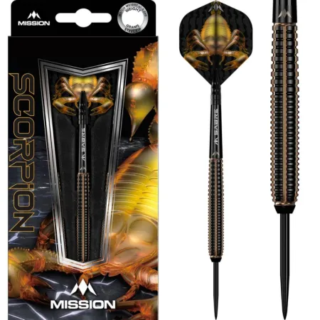 Mission Šipky Steel Scorpion - Black & Gold Electro - 22g