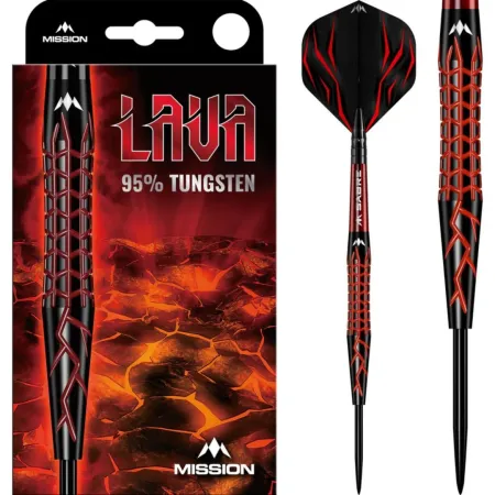 Mission Šipky Steel Lava - Black & Red Electro - 22g