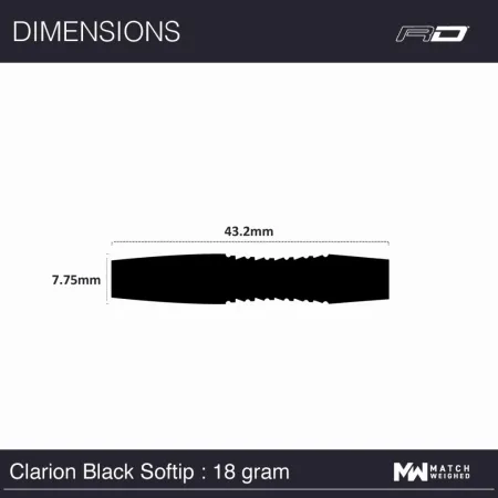 Red Dragon Šipky Clarion - 20g - výprodej - poslední kus
