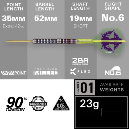 Target - darts Šipky Steel Luke Littler - World Champion - Swiss Point - 23g
