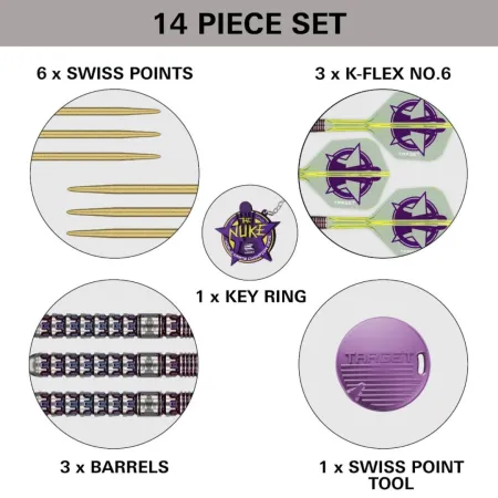 Target - darts Šipky Steel Luke Littler - World Champion - Swiss Point - 23g