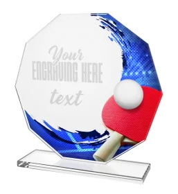 Skleněná trofej CR2024301M52 | Stolní tenis Výška cm: 15, BRONZ