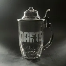 Pivní sklenice půllitr BAMBERG 0,5l s víčkem s motivem SILUETA