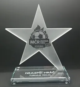 Skleněná trofej Hvězda Star1-23 matovaná