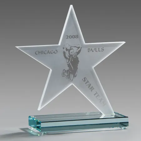 Skleněná trofej Hvězda Star1-23 matovaná