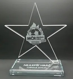 Skleněná trofej Hvězda Star1-23 čirá