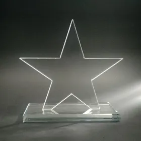 Skleněná trofej Hvězda Star2-14 čirá