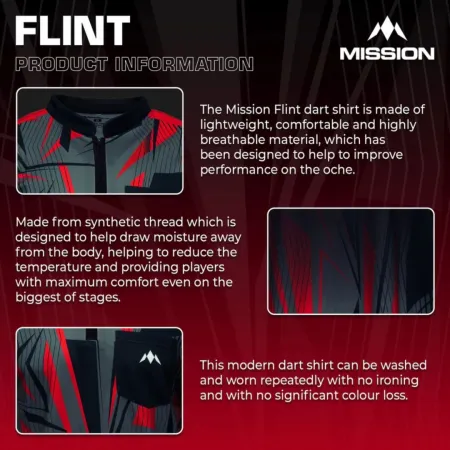 Mission Košile Flint - Black & Red - S