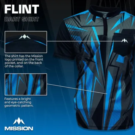 Mission Košile Flint - Black & Blue - S