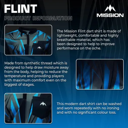 Mission Košile Flint - Black & Blue - S